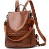 Ladies’ Soft PU Leather Backpack Handbag, Shoulder Bag, All in