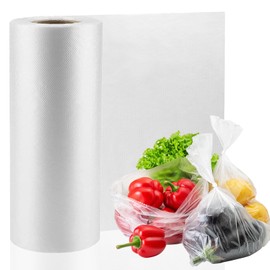 Food Storage Bags, 12”x16” Clear Plastic Produce Bags, 350 Bags/Roll, For Vegetablea, Bread.