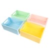 Levemolo 4Pcs Stackable Storage Box Versatile Sundries Organizer for Home