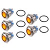 X AUTOHAUX 5Pcs LED Indicator Light 16mm 12V Dash Signal