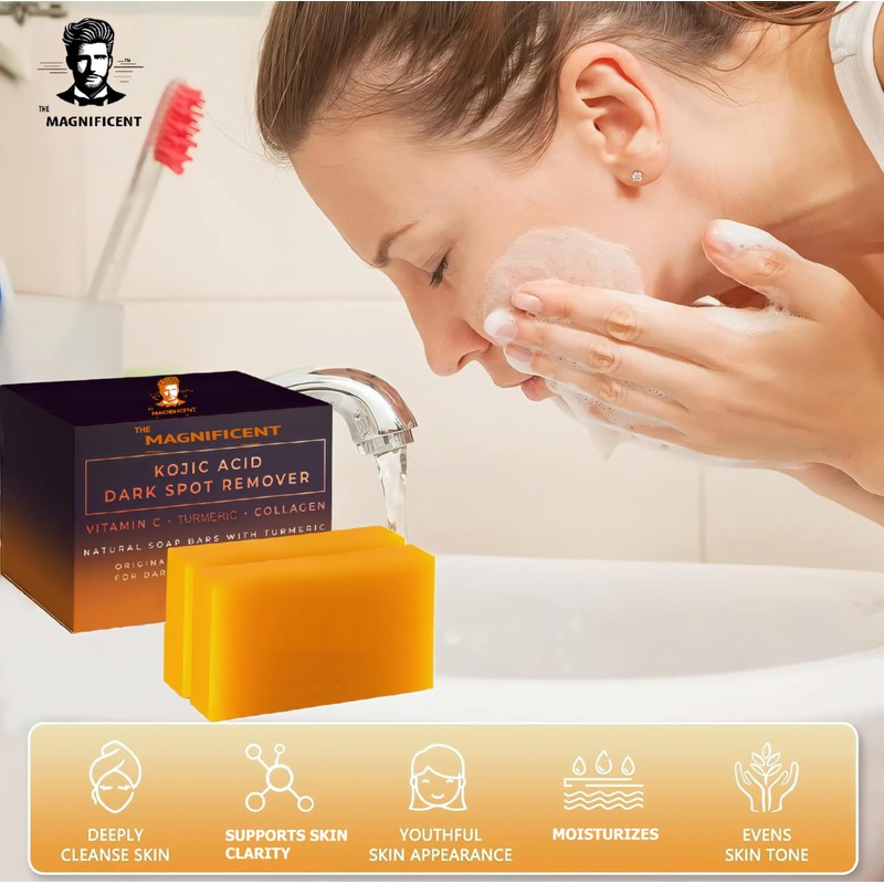 The Magnificent TM The Magnificent Kojic Acid Brightening Soap Bars