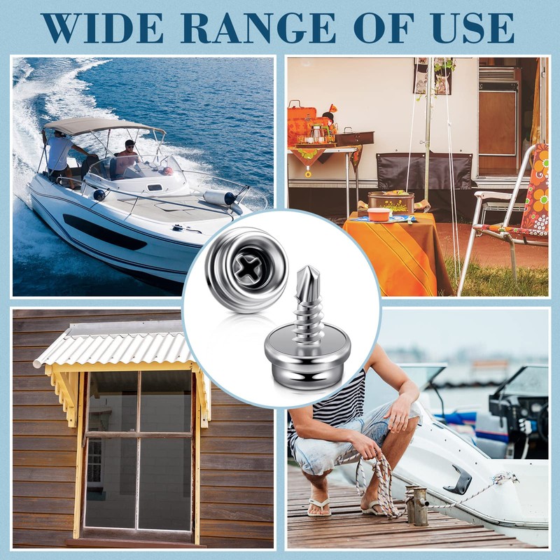 Boat Canvas Snaps Stainless Steel Screw Boat Cover Snaps Metal