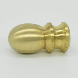 Brass End Button Flemish Shape Diameter 15 mm x 30 mm with M10 x 1 Internal Thread - Raw Turning Part Replacement Part for Lights & Furniture