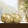 Moquin Flat Ball Passage Brushed Gold Door Knob No Lock,