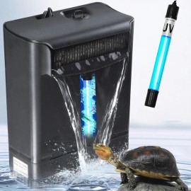TARARIUM Turtle Tank Filter Aquarium Filter w/ Detachable U-V Light for 40-80Gal.