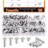 Tanstic 200Pcs M6 Solid Aluminum Brazier Head Rivets, 6mm 10mm