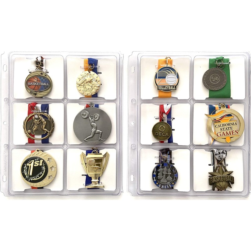 Mercurydean Award Medal Binder Pages Organizer Storage Display for Award