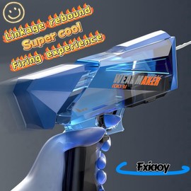 Novel Electric Water Gun Summer Toy, 26 to 32 FT Long Range Auto Water Blaster, Triangular Large Capacity Water Storage Tank, Beach Toys for Adults/Kids.