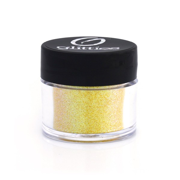 GLITTIES - Pineapple - Cosmetic Grade Extra Fine (.006") Loose Glitter Powder Safe for Skin! Perfect for Makeup, Body Tattoos, Face, Hair, Lips, Soap, Lotion, Nail Art - (10 Gram Jar)