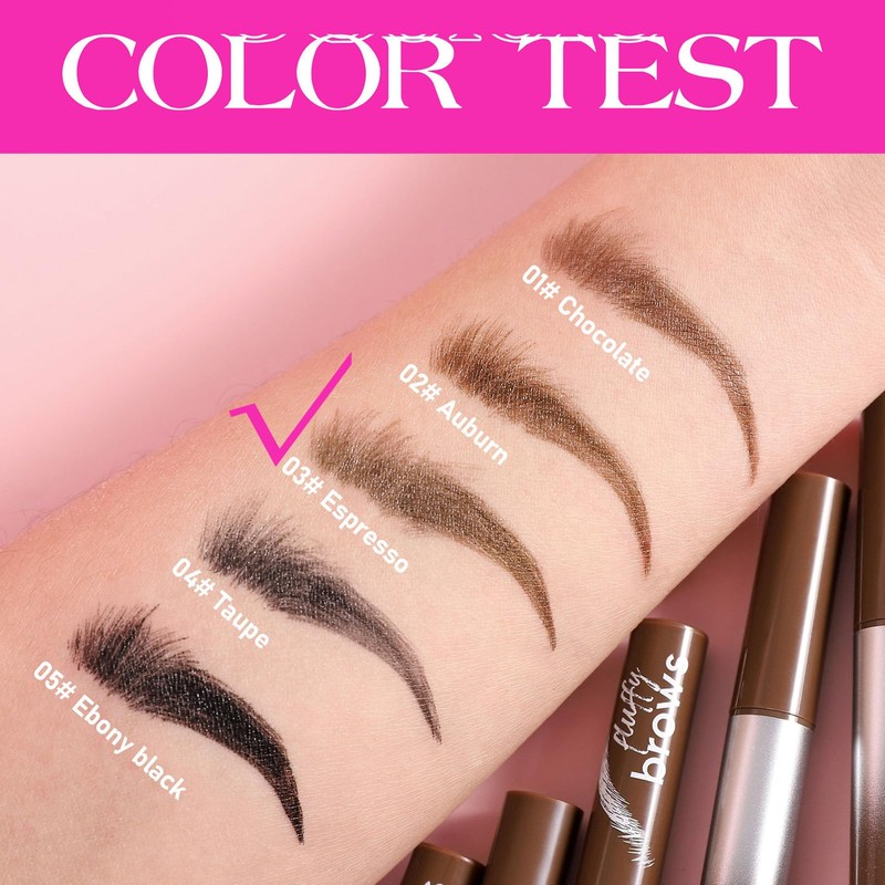 Magic Liquid Eyebrow Pen & Angled Brush Pencil - Waterproof,