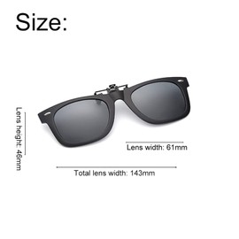 SEIWEI Polarized Sunglasses Clip Glasses Clip Polarized Lens Sunshade Anti-UV for Men and Women, Dark Green, One Size