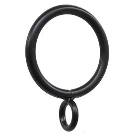 42 Pcs Metal Curtain Ring with Eyelet (Black-ID/1.0")