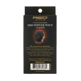 RED by KISS 360 Power Wave X Bow Wow Curved Palm Boar Brush 100% Natural Medium Soft Bristles