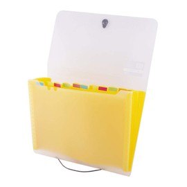 D.RECT 5540 Sorter Pouch | Document Sorter, School, Alphabetical | Expandable Document Pockets | Sorter 12 Compartments | School, Office, Home | Format A4 | Yellow