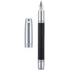 Jinhao 92 Pluma estilográfica negra plateada, punta media, metal sólido