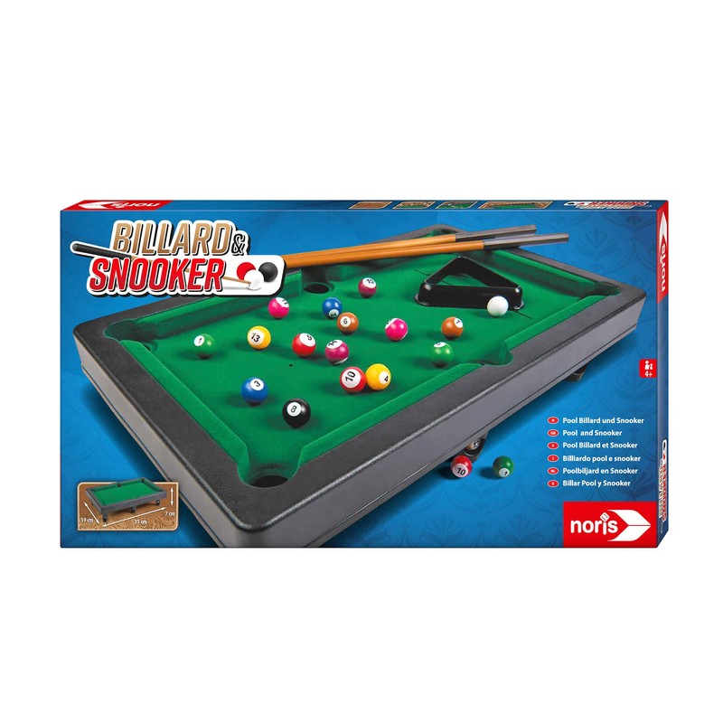 Noris 606167704 Pool Billiard & Snooker, includes 2 cues, 16