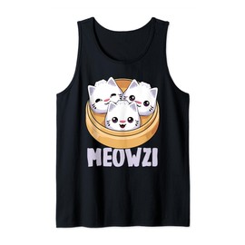 Meowzi Dumpling Cat Cute Dim Sum Kawaii Cats Baozi Tank Top