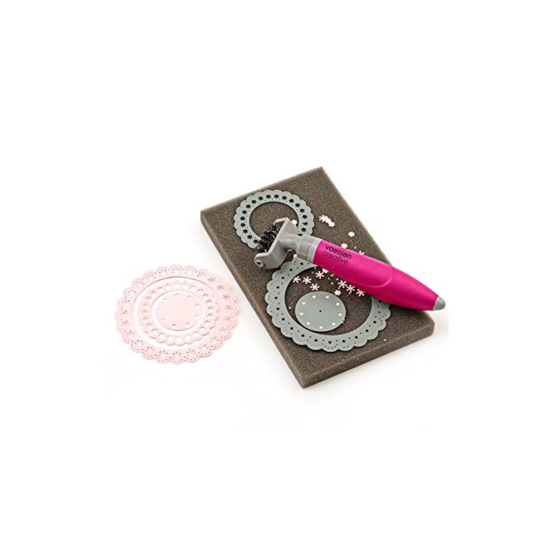 Vaessen Creative Die Brush and Foam Pad, Black, One Size