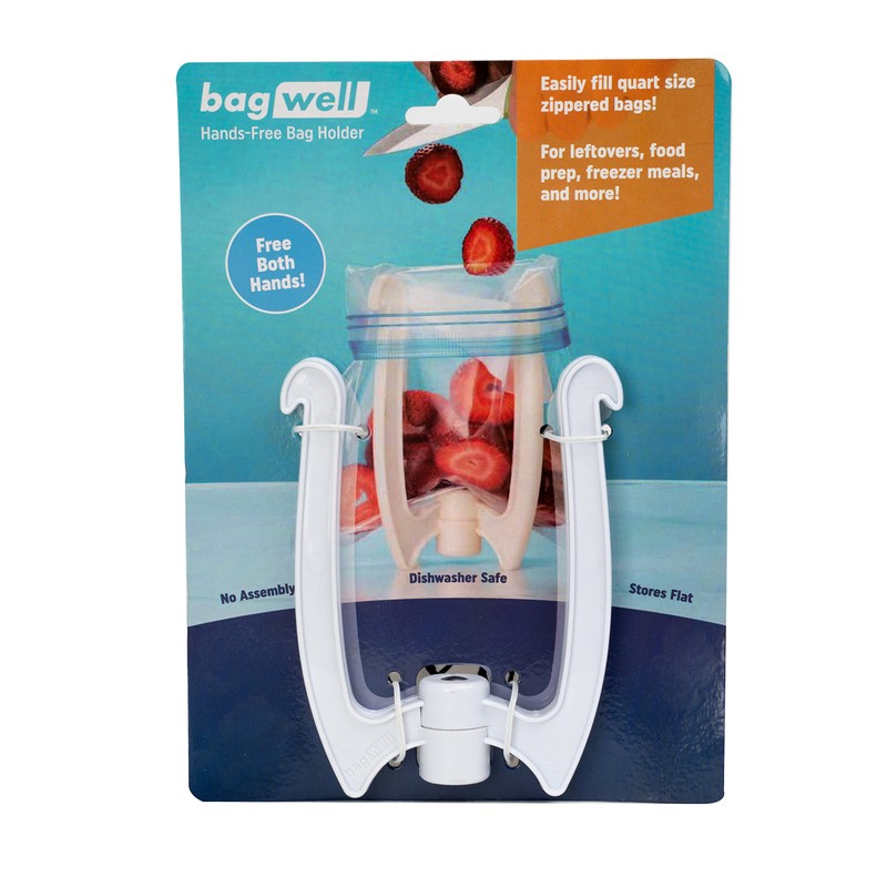 Bag Well Ziplock Bag Food Prep Holder Stand for Freezer