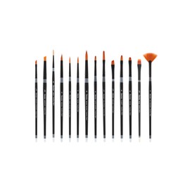 Jerry's Artarama Artist Quality All Media Paint Brush [Set of 14] - Ideal for Acrylic and Oil Painting, Artist Paint Brushes with Excellent Control, Resilience and Shaping, Ensures Crisp Results