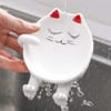 Lurrose Ceramic Cat Spoon Rest, Ceramic Spoon Holder Cat Kitchen