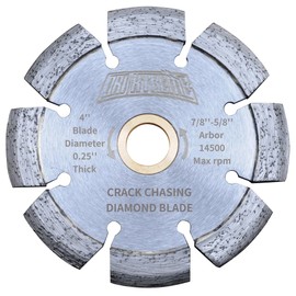ORIXTREME 4" Diamond Crack Chaser Blades for Routing and Repairing Cracks in Concrete and Asphalt - 1/4" Width with 7/8"-5/8" Arbor