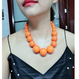 CIOOU Chunky Pearl Necklace Jewelry Set Pearl Choker Large Bead Necklace For Women Bride Wedding Gift, Bead, bead