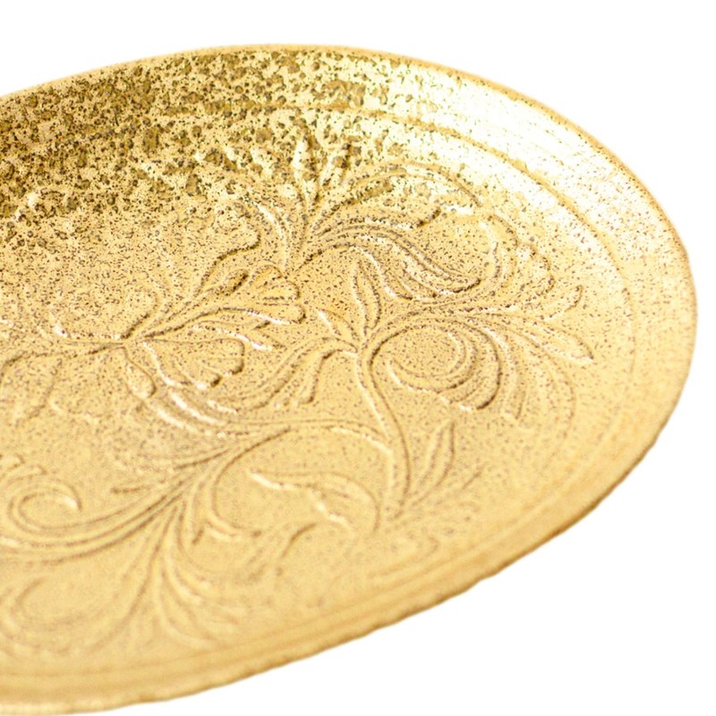 Arita Ware 476300 Ceramic Kiln, Arabesque Carved Small Plate 6.3