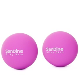 Lacrosse Massage Balls for Deep Tissue Massage - Release Tension Relieve Muscle Soreness Improve Flexibility - Ideal for Myofascial Release Trigger Point Therapy - 2Pack Yoga balls by Sandine (Purple)