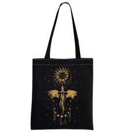 MYSOMY Xaden Riorson House Tote Bag Fourth Wing and Iron Flame Inspired Gift Dragon Rider Gift Violet Sorrengail Silver One Bag (SUNMOON TB)