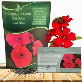 Outsidepride Scarlet Phlox Seeds - 5000 Pcs. Annual, Compact & Self-Seeding Flower Seeds for Planting Vibrant Rose-Red Blooms in Pollinator Gardens, Borders, Containers & Floral Arrangements
