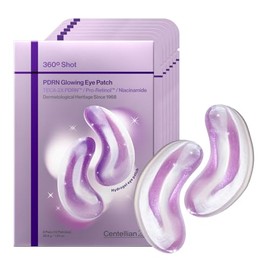 CENTELLIAN 24 360 Shot PDRN Glowing Eye Patch (6 Sets, 12ea) – Instant Depuffing & Dark Circle Revitalizing Hydrogel Under Eye Patches with PDRN, Retinol & Glutathione, Cooling Eye Bags Treatment