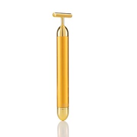 Li Beauty Bar Electric Vibration Facial Massage - Roller Waterproof 24K Gold Energy Face Skin Care T-Shaped Anti Wrinkle Massager For Forehead Cheek Neck