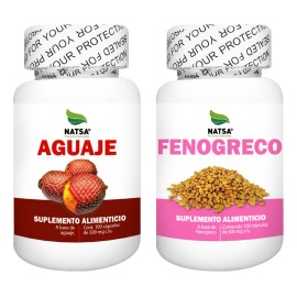 Pack Curves, Aguaje Y Fenogreco 100 Cap C/u, Calidad Premium Sabor Natural