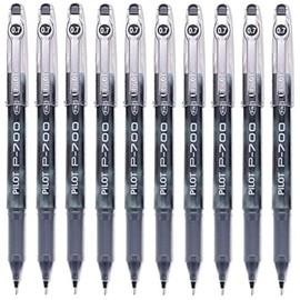 Pilot P-700 Rollerball Stick Gel Pen, Black Ink, Fine Point 10-PACK(38610)