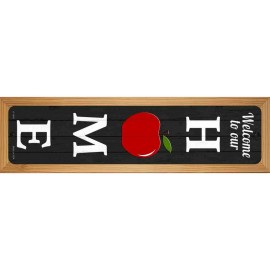 Smart Blonde Home Apple Novelty Wood Mounted Small Metal Street Sign Holiday