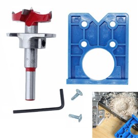 35 mm Hinge Jig Drill Guide, Door Hidden Hole Drilling Tool Set Positioner for Woodworking DIY Tools Kitchen Cabinet Cabinet Window Wooden Furniture