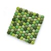 Cilio Lana TRIVET Green Wool Square Drink Coaster
