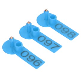 Cattle Ear Tags, 100 Sets PP Numbered Accurate Livestock Identification Card, Livestock Ear Number Tag for Farm Sheep Pig(Blue)