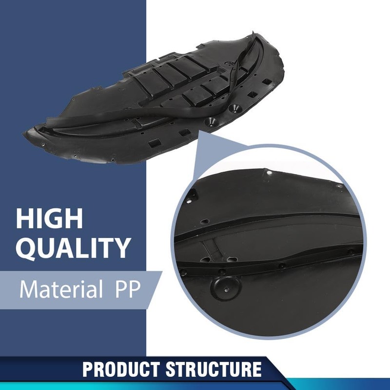 PIT66 Front Engine Splash Shield Compatible with Ford Mustang EcoBoost