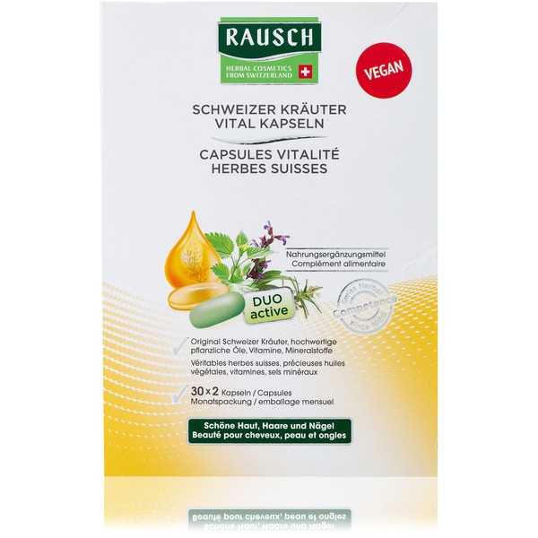 RAUSCH Swiss Herbal Vitality Capsules 30 x 2 Capsules