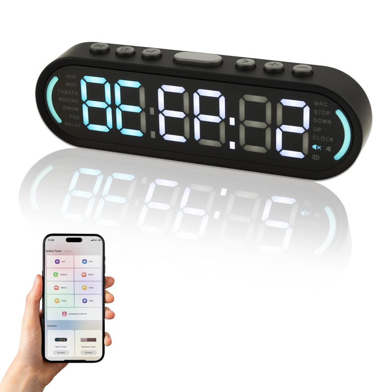 Gym Timer,Gym Clock,Count Down/Up,Interval Timer Clocks With Stopwatch,LED Digital Wall