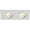 Knightsbridge Downlight, Aluminium, White, Twin