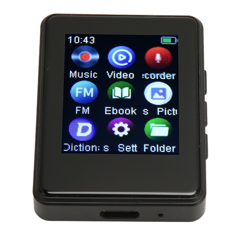 MP3 Player Bluetooth 5.0 HiFi Sound 1.77in Full Touch Screen