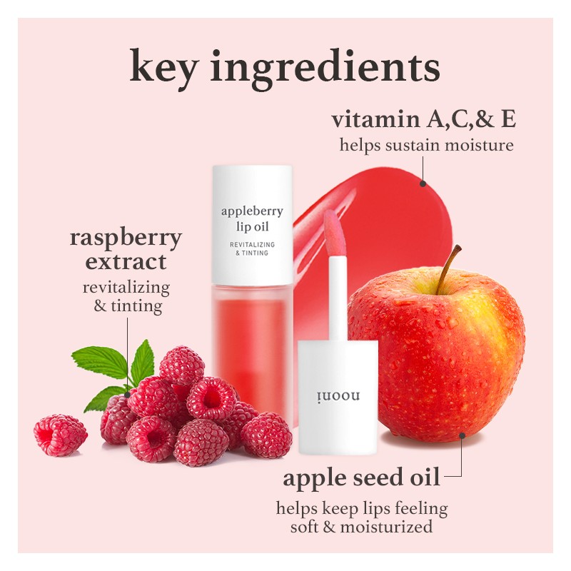 nooni Apple Berry Lip Oil - Appleclear Lip Oil