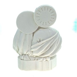 Kremers Schatzkiste Alabaster Deko Figur Jesus mit Maria und Jesus 15 cm Skulptur weiß heilige Familie Kreuz