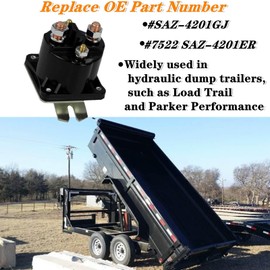 Dump Trailer Solenoid SAZ4201GJ, Intermittent Duty Solenoid Relay- for Part Numbers SAZ4201GJ 7522 SAZ-4201ER 070009 190107 KTI Unit KTI 391-2-C (12 V 4 Terminal 100 Amp)