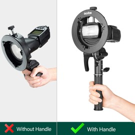 GODOX S2 Speedlite - Soporte Bowens + soporte de flash para zapato fría para Godox V1 Series, AD200Pro, AD200, AD400Pro, V860II, TT350 TT685 TT600 Series Flash