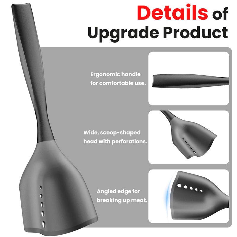 Meat Chopper Spatula Ground Beef Potato Masher Hamburger Smasher Tool