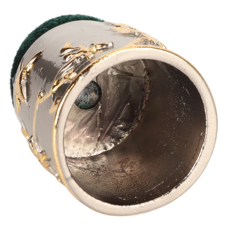 Sewing Pin Cushion Round Zinc Alloy Base Retro Style Pleuche